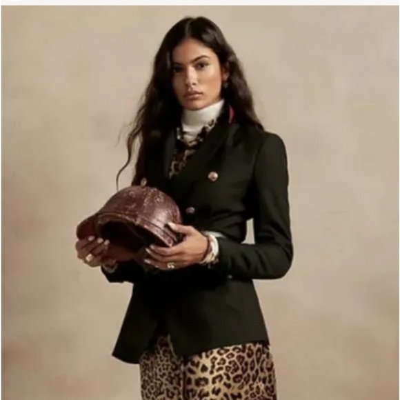 BANANA REPUBLIC Double-Breasted Blazer Captain’s Blazer Iced Latte - Picture 5 of 10